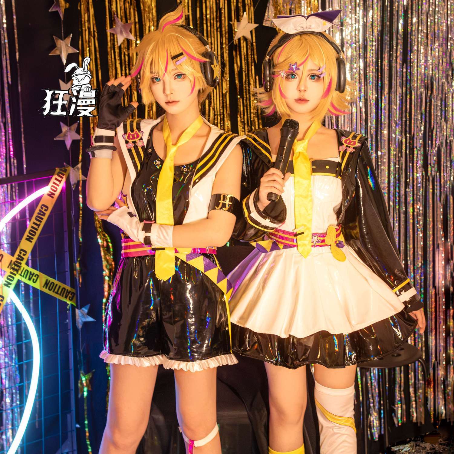 鏡音双子cos服ニャース走れ連動鏡音ベル鏡音連ゲームアニメコスプレ衣装セット