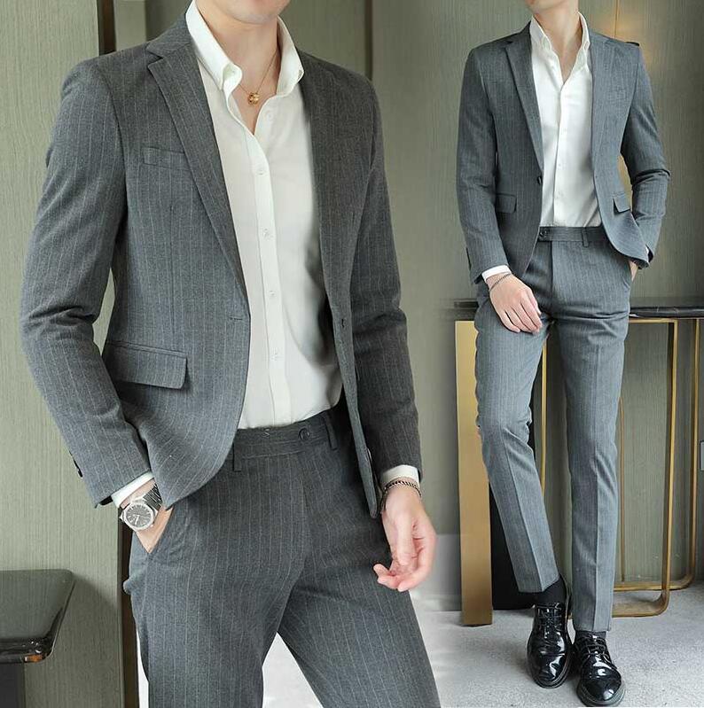 スーツ メンズ 結婚式 スーツセット ビジネススーツ 1つボタン 大きいサイズ フォーマルスーツ ジャケット+パンツ セットアップ 上下2点セット メンズスーツ 細身スーツ カジュアルスーツ 二次会