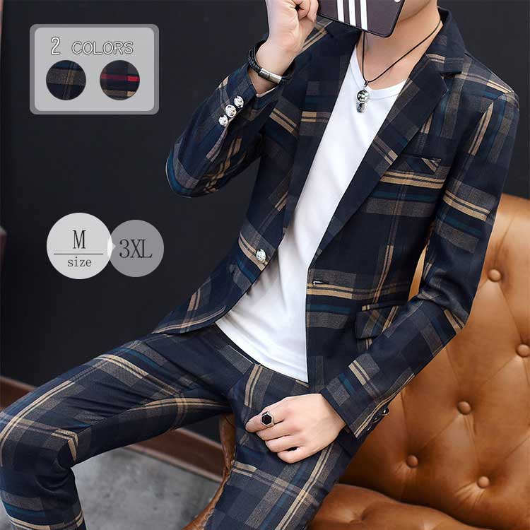 大安売りカジュアルスーツ メンズ セットアップ ビジネススーツ テーラードジャケット 2点セット カジュアル 紳士 ジャケット ストライプ カジュアルスーツ テーラードジャケット 2点セット カジ