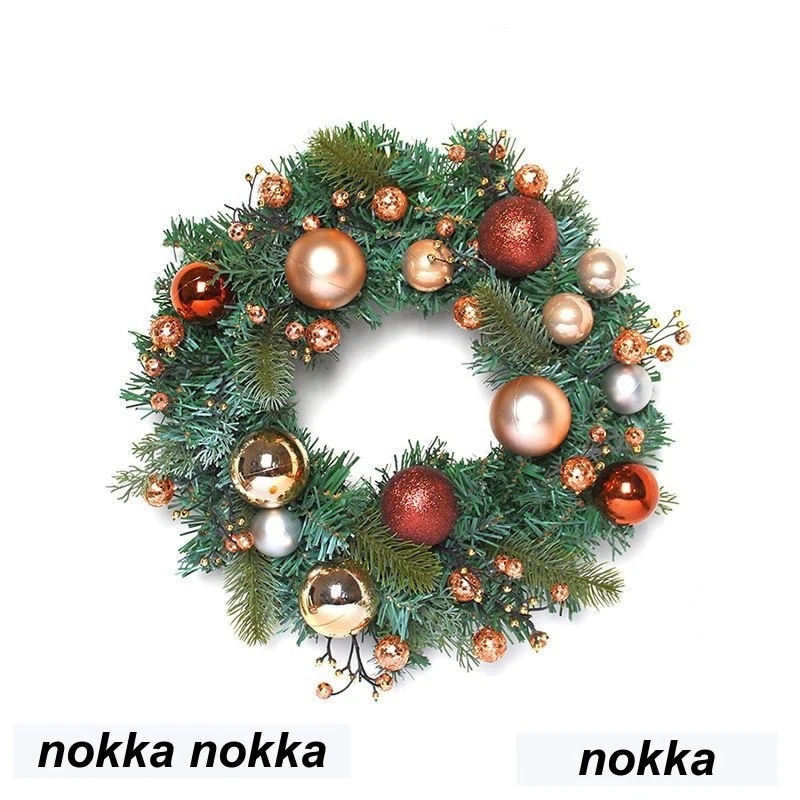 新生活 直径40cm Christmas 玄関リース プレゼント 北欧ホビー パーティー イベント用品