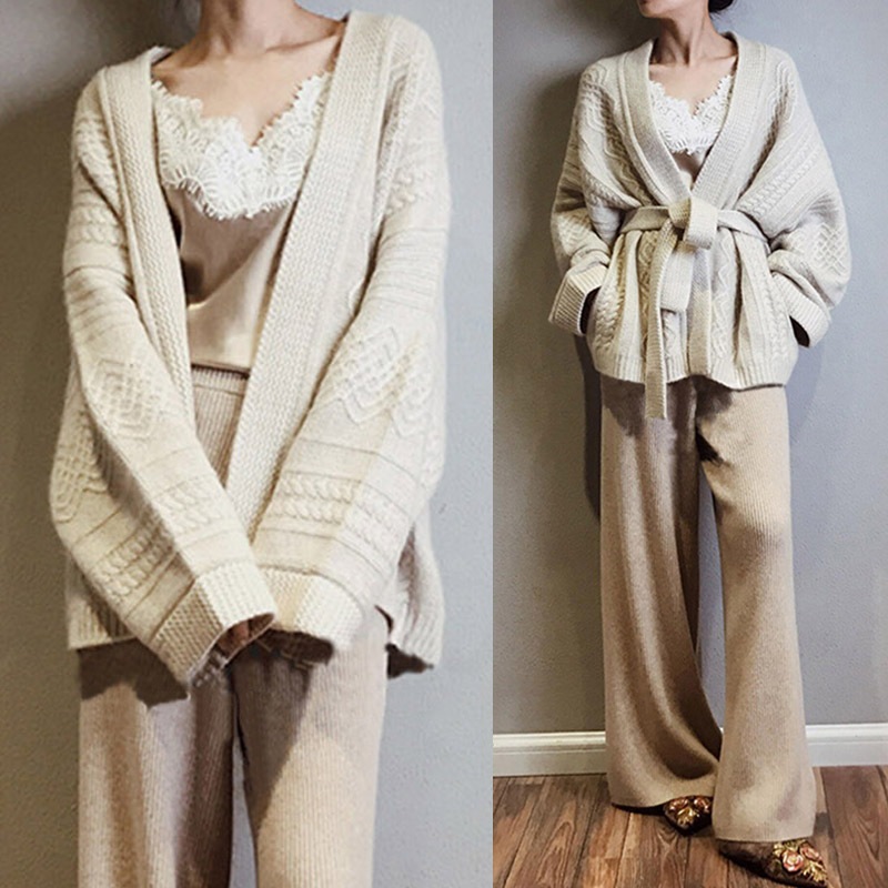 【即納】セーターコート アウター レディース カーディガン ニット無地 ウールトップス ニット