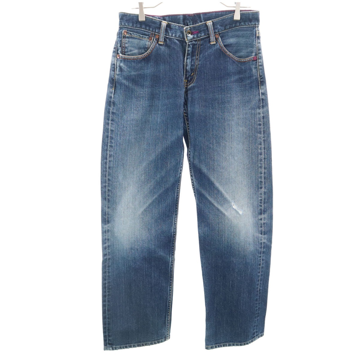 パープルパッケージ ストレートデニムパンツ w30 ブルー系 メンズ 古着