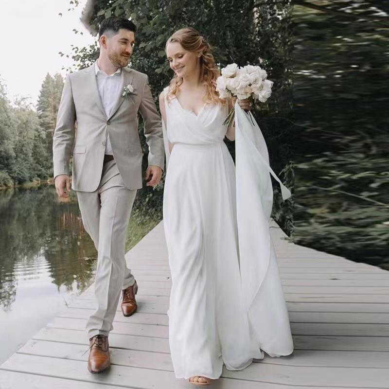 軽いウェディングドレスの新型花嫁結婚シンプル森系旅行はファッションのタキシードを撮ります 7,439円