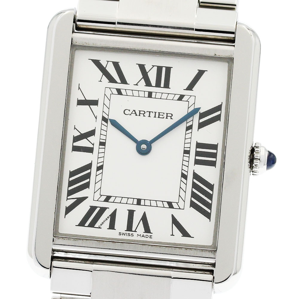 カルティエ CARTIER W5200014 タンクソロ LM クォーツ メンズ 良品 保証書付き_948652【中古】