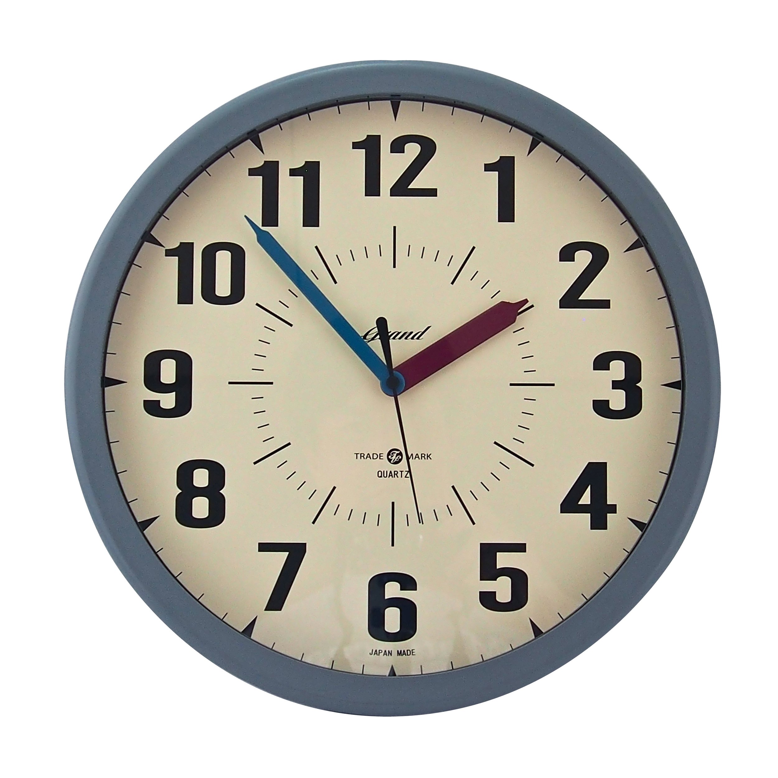 トラディションアコースティック Grand Wall Clock 壁掛け時計 グレー φ32cm 日本製