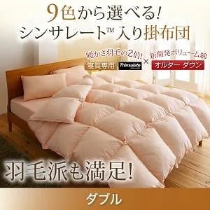 9色から選べる!シンサレート入り掛布団 ダブル ナチュラルベージュ