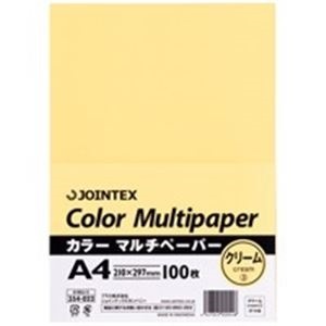 ジョインテックス カラーペーパー/コピー用紙 マルチタイプ A4 100枚24冊入り クリーム A181J-3
