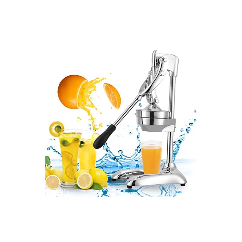 Hanchen 手動ジューサー フルーツしぼり 柑橘類フレッシュジューサー 果汁生搾り器 オレンジレモンぶどう絞り器 果物ハンドジューサー 簡単使用 家庭用 業務用