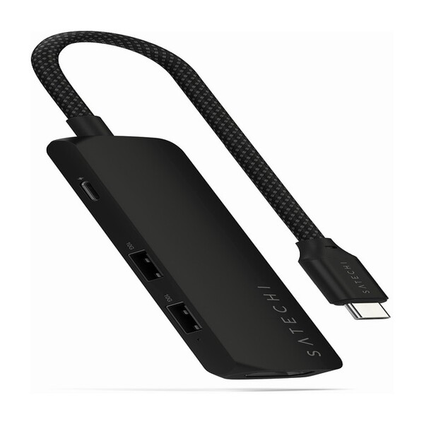 PST-P4SK ブラック ハブ・ドッキングステーション 4-in-1 USB-C Slim Multiport Adapter 4K 日本正規代理店品