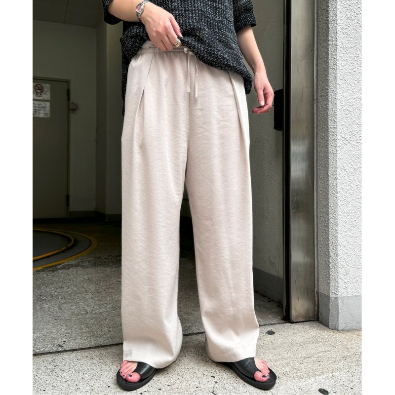 ウエストシャーリングワイドパンツ