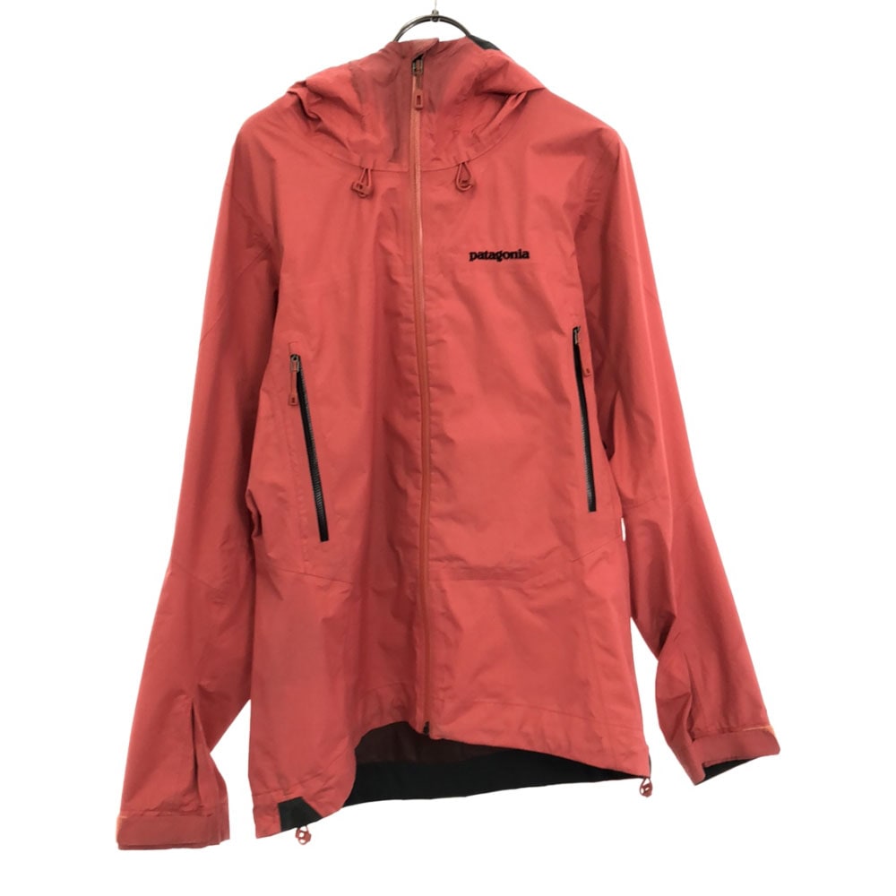 GORE-TEX ロゴ刺繍 ハードシェル ジャケット S レッド アウトドア レディースジャンパー・ブルゾン