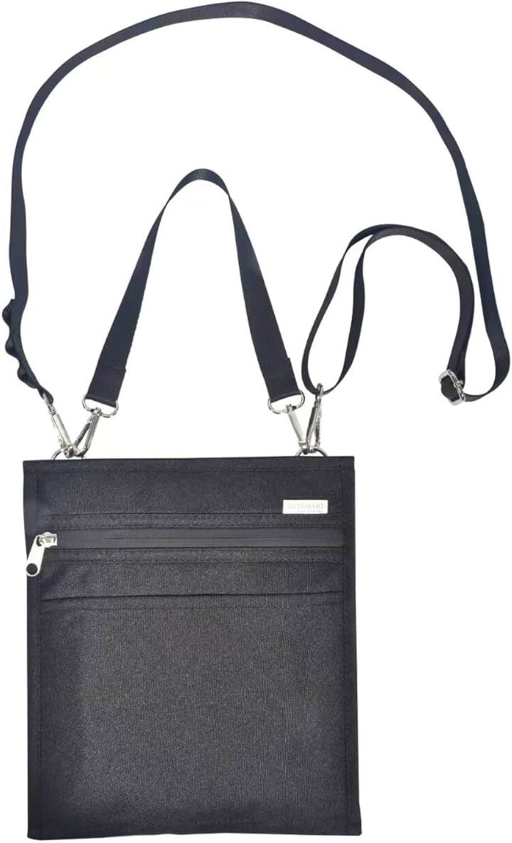 保冷サコッシュ 縦型 防撥水 防水ジップ 多機能ショルダーバッグ メンズ/レディース対応 軽量 3層断熱 スマホ2台収納 アルミ保冷層 軽量160g 5色展開(ブラック, ミディアム)