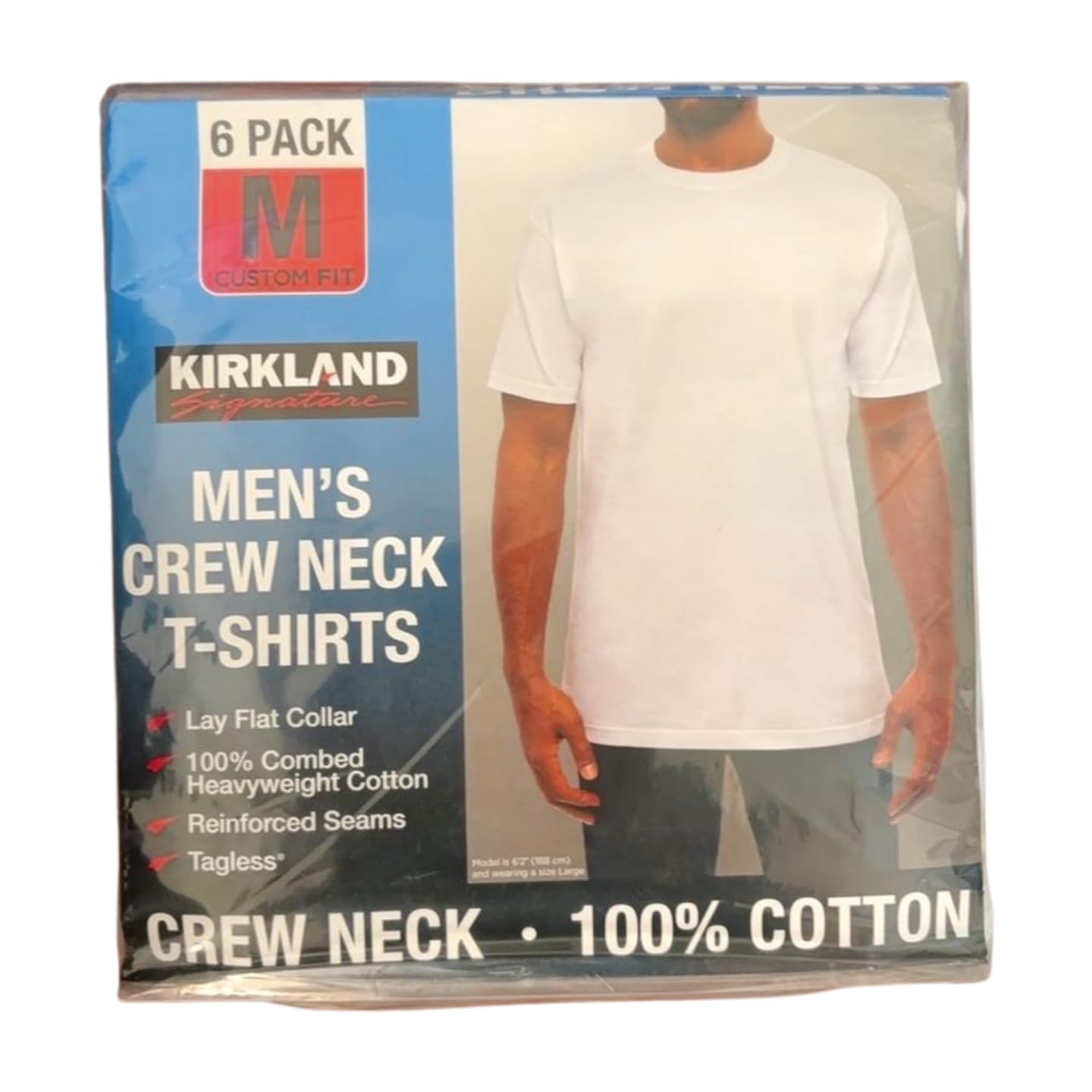 即日発送 カークランド(Kirkland) メンズ ホワイトTシャツ 6枚組 日本サイズ M