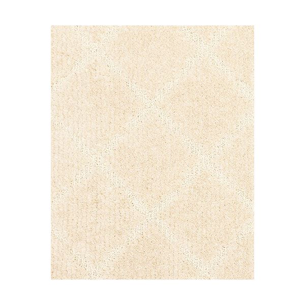 日本製 ラグマット/絨毯 [江戸間10畳 アイボリー] ホットカーペット対応 『コール』 プレーベル