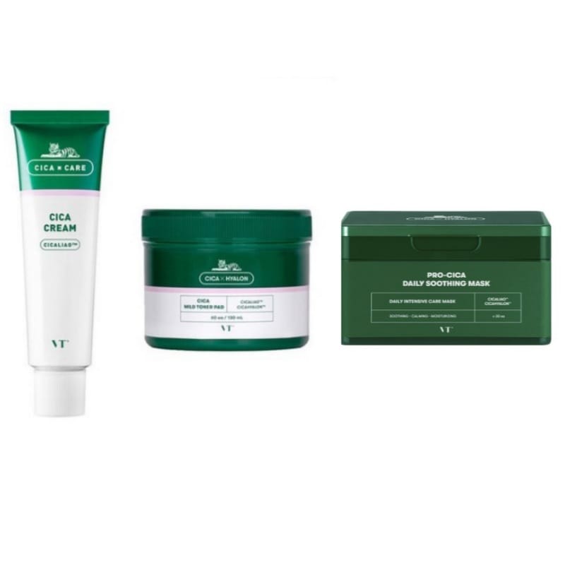 【3点セット】シカマスクパック/トナーパッド/クリーム／保湿／鎮静/パック/トナーパッド/拭き取りパッド