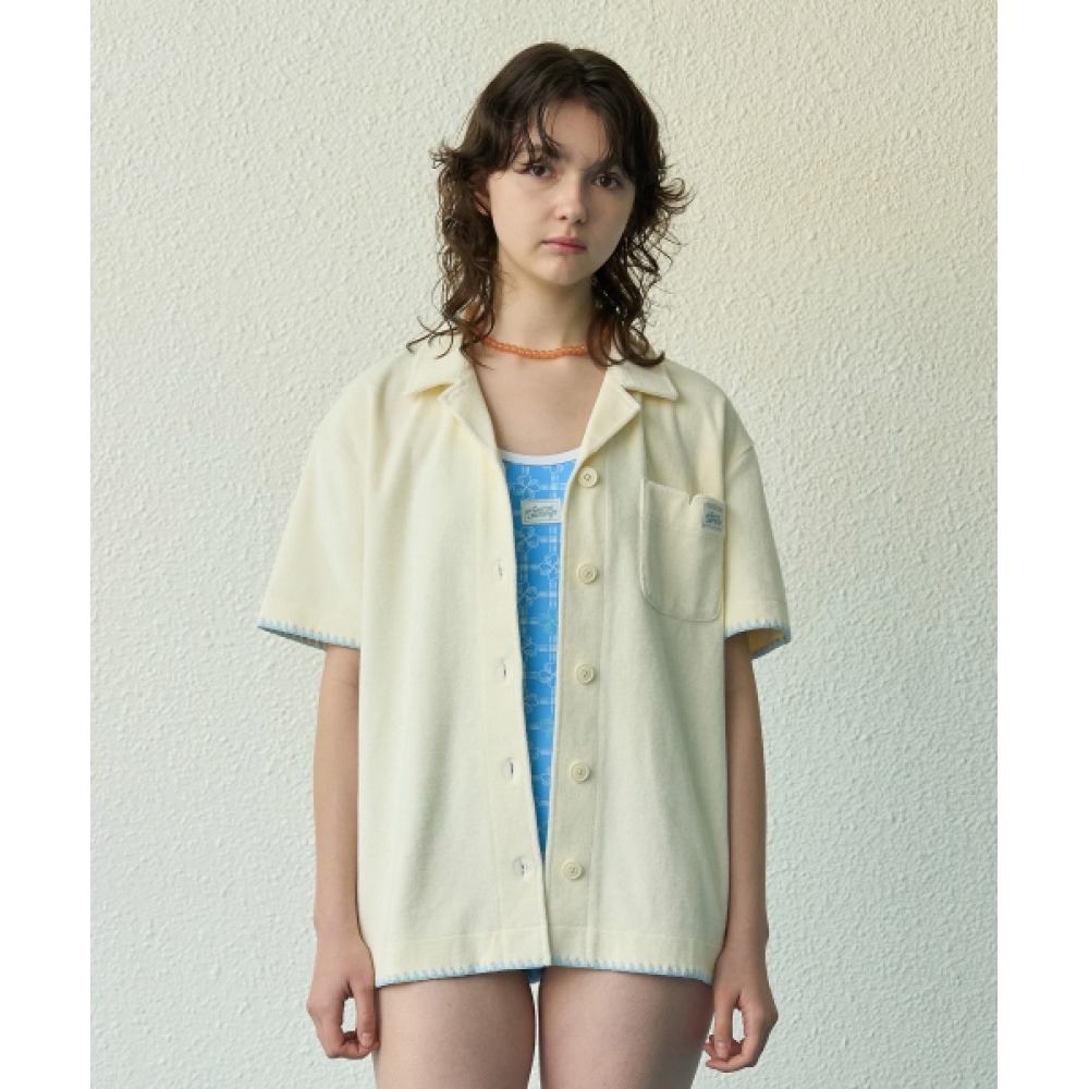 COVERNAT ウーマン テリー ハーフシャツ Ivory モデル名