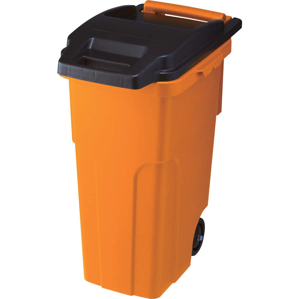 トラスコ中山(TRUSCO) キャスターペール ゴミ箱 ダストボックス オレンジ 70L 2輪 屋外 ゴミステーション TCP-70C2