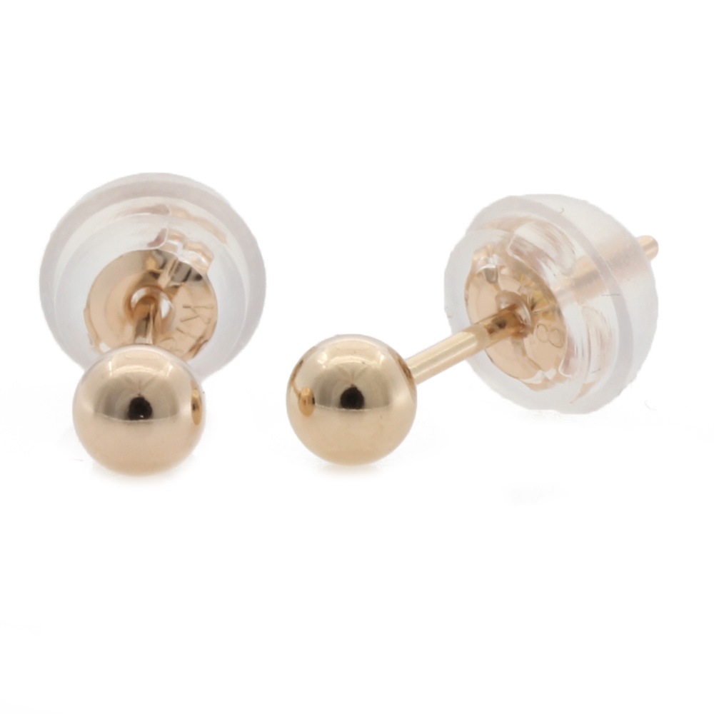 丸玉 3ｍｍ ボール ピアス 18金 K18ピンクゴールド 新品