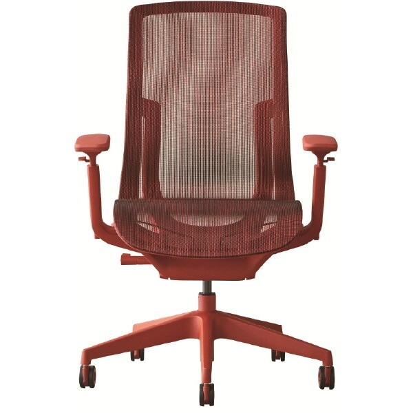関家具 エアル レッド 475411 オフィスチェア メーカー直送