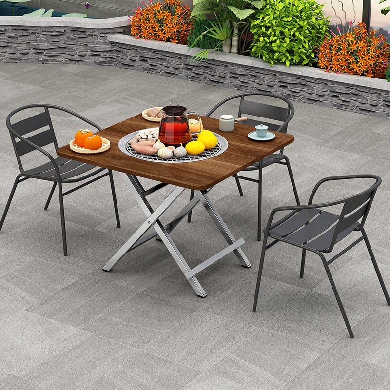 Wishouティーローストストーブセット用折りたたみテーブルの屋内フェンスグリルストーブ屋外チャコールストーブフルセットの調理器具その他