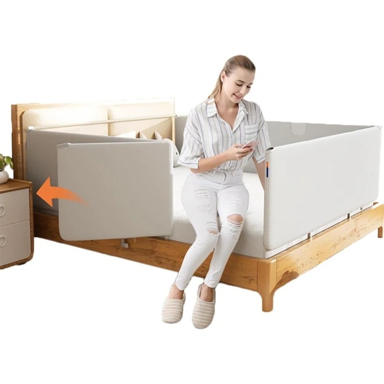 【送料無料】ベッドフェンス 折りたたみ式 ベッドガード 赤ちゃん ハイタイプ ベッド柵 折りたたみ可能 28段調整 携帯可能 旅行用 家庭用 転落防止 落下防止 取り付け簡単