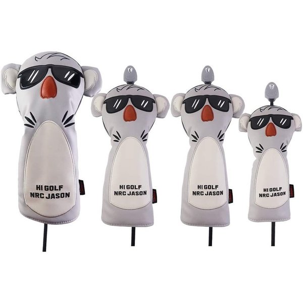 ゴルフ ヘッドカバー ドライバー DR 440cc 460cc 用 カバー ウッド カバー ユーティリティ UT カバー 4点セット コアラ