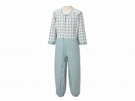 丸昌 制菌前開き介護用つなぎ（フルオープン） グリーン L 5,965円