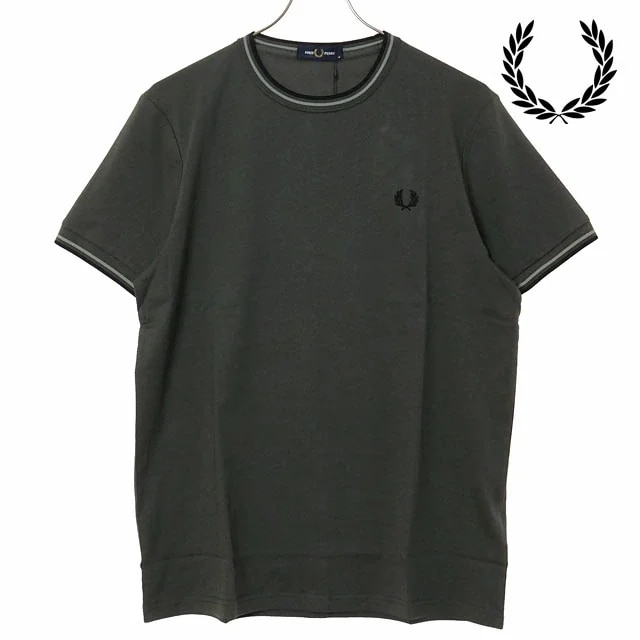 メール便 メンズ ツインティップド Tシャツ [M1588V-04B] トップス 半袖 クルーネック カーキグリーン FIELD-GREEN/SEAGRASS/BLACK 正規取扱店