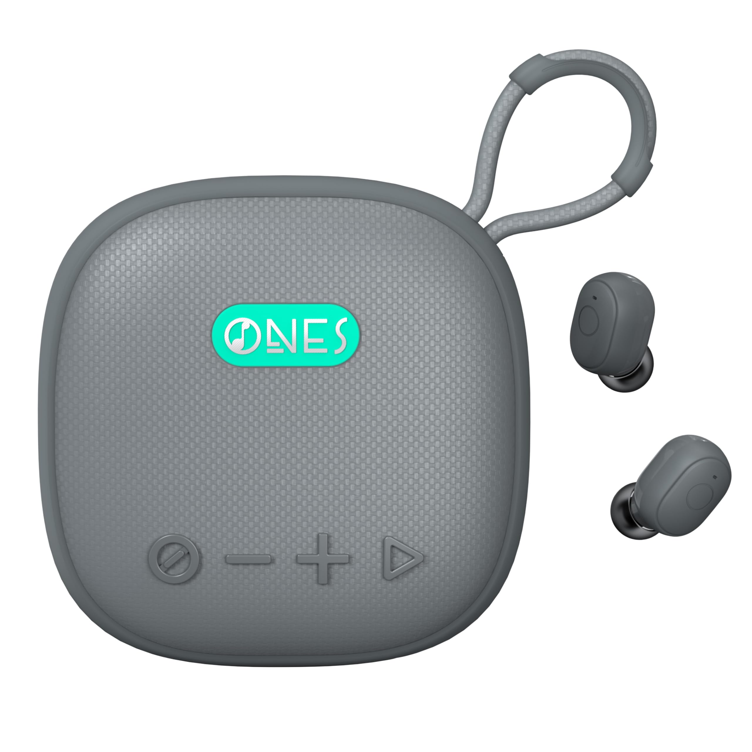 ONES MusPlay イヤホン付き ポータブルスピーカー 無線2-in-1 Bluetooth, スマート Hi-Res音質 5W大音量 [ 24時間スピーカー/60時間イヤホン 超長時間再生 ]
