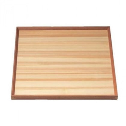 福井クラフト 木)尺1組手白木角盆クリヤー仕上 50409530