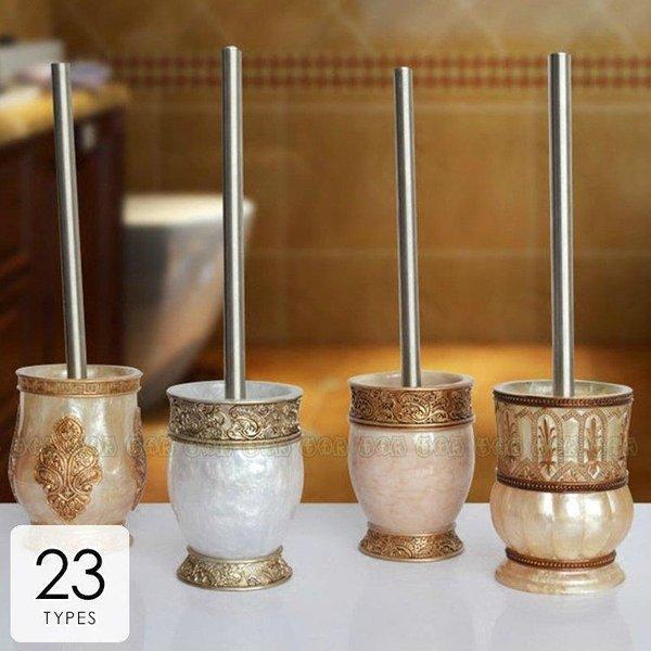 日用品雑貨 トイレ用品 トイレブラシ トイレブラシ ブラシポット スクエア 花瓶風 オタル ベージュ ピンク [aez7a]