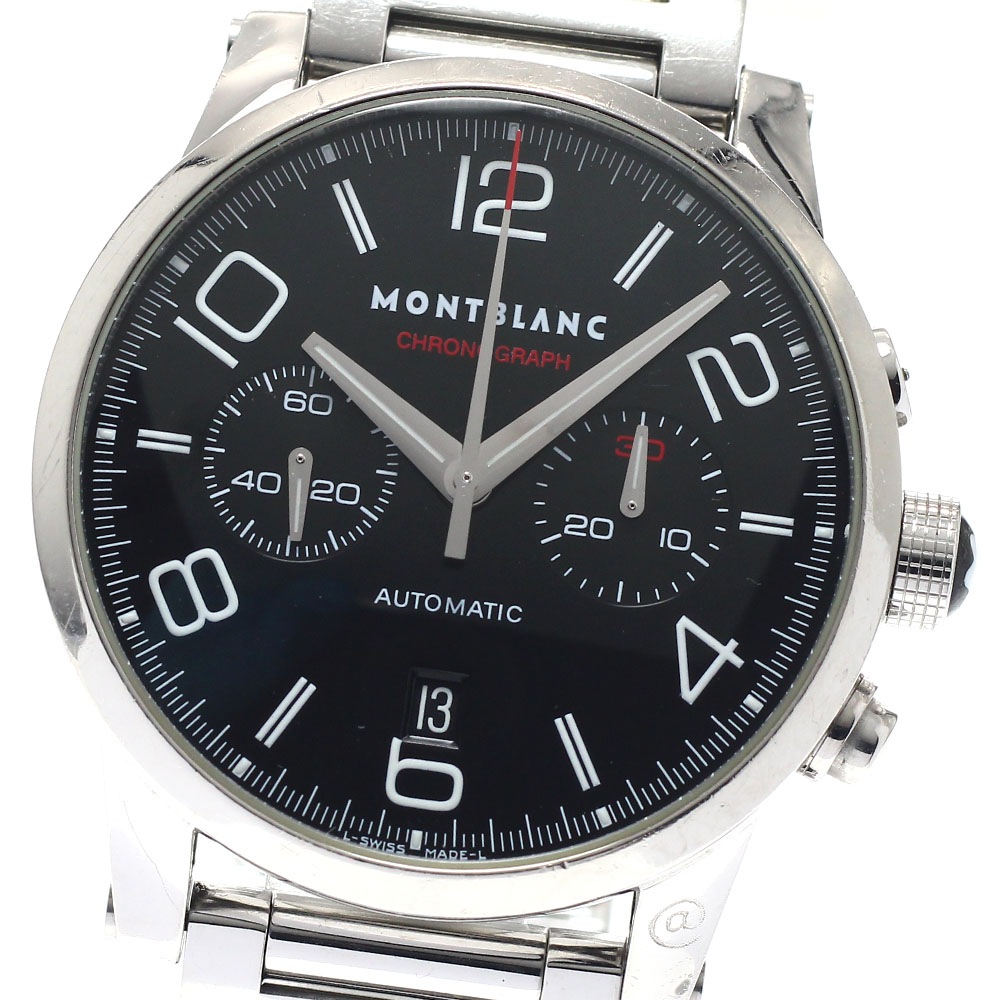 訳あり モンブラン MONTBLANC 7069 タイムウォーカー クロノグラフ デイト 自動巻き メンズ _918481【中古】