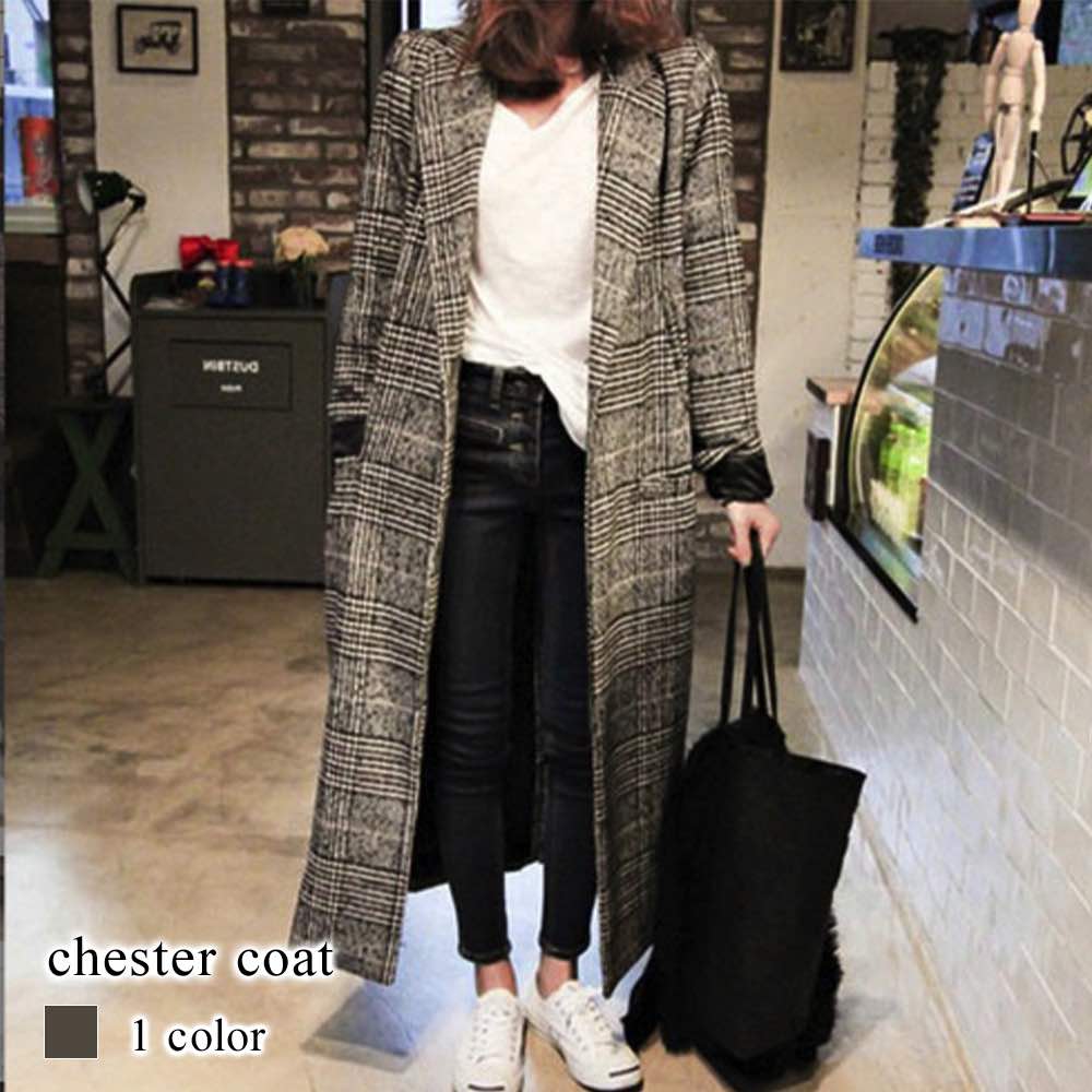 チェスターコート レディース グレンチェック柄ロングコート 50代 春 トレンチコート チェック 英国 ロング アウター ショート 冬 ロングコート ダブル 人気 キャメル ブランド 40代 暖かい