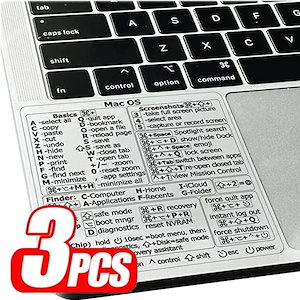 3営業日以内発送 Macシステム用のショートカットキーステッカー,MacBook Pro 13, Air 13,2020用の粘着ラベル