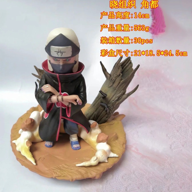Naruto Akita Kakuto Uchihaシーンスタンドアニメーションフィギュアモデルボックスドールおもちゃ