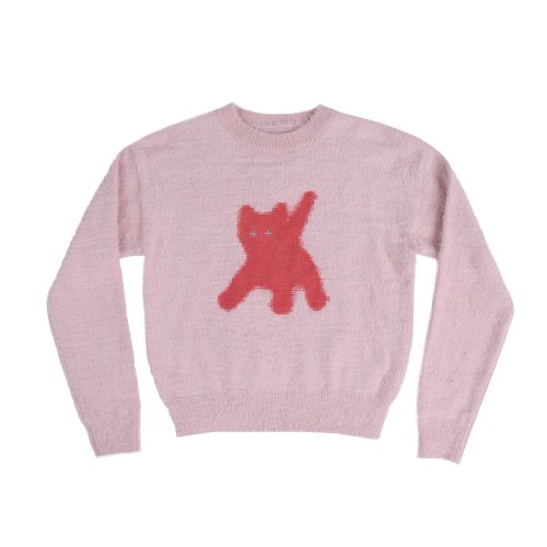【AEAE】 Flashed Cats Angora Knit -[PINK] 正規品