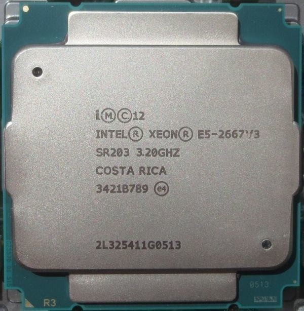 2個セット Intel Xeon E5-2667 v3 SR203 8C 3.2GHz 20MB 135W LGA2011-3 DDR4-2133