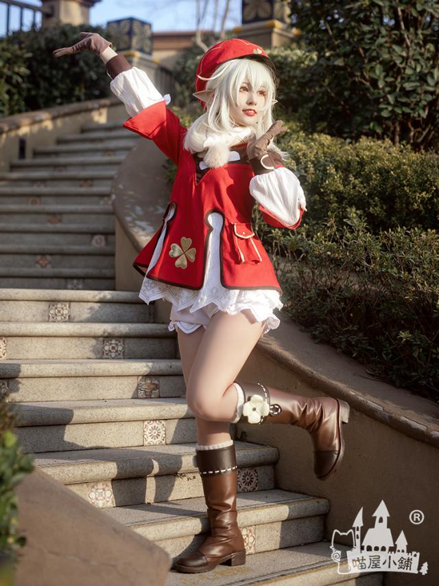 新タイプ追加 激安販売 猫屋小舗製 高品質 刺繍 原神 Genshin クレー - Klee コスプレ衣装 コスチューム[LRS1976]