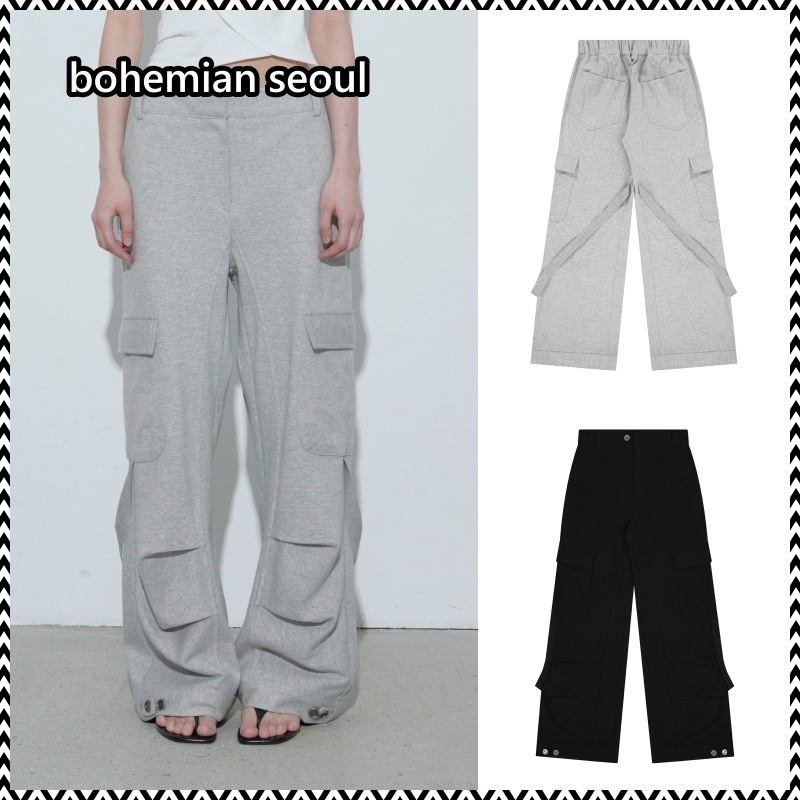 bohemian seoul STRAP CARGO SWEATPANTS