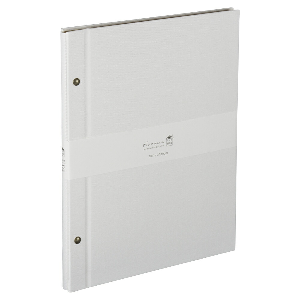 （まとめ買い）ハルマー 外ビス式アルバム A4 プラコート台紙（クラフト） ホワイト A-HRA4-301-W [x3]