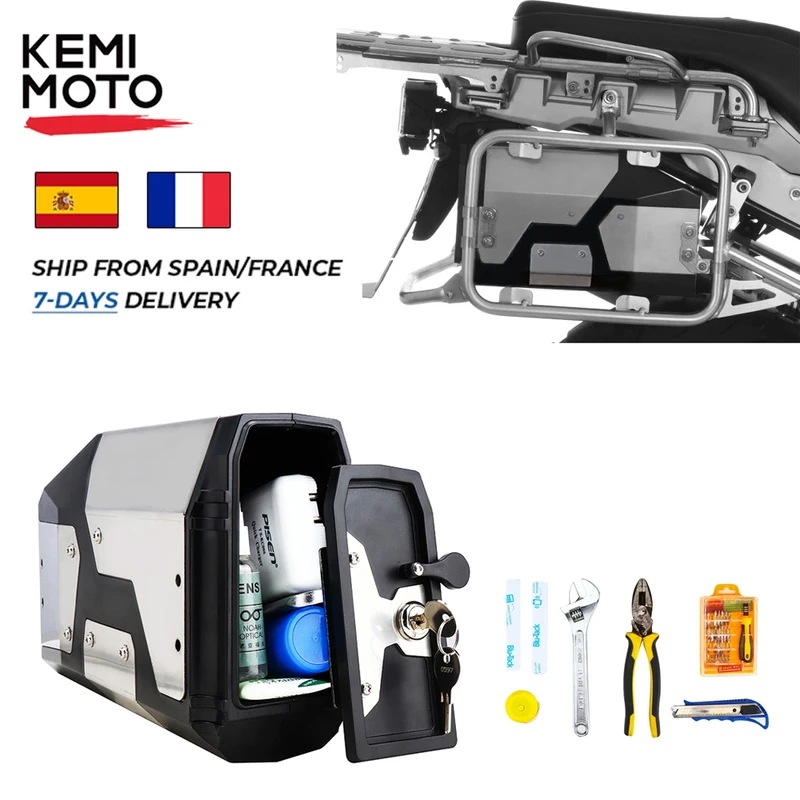 【3日以内発送】新着! BMWモーターサイクル用4.2lツールボックス r1250gs r1200gs r 1250 gs lc adv f800gs f700gsアドベンチャー用アルミニウムサイドボ
