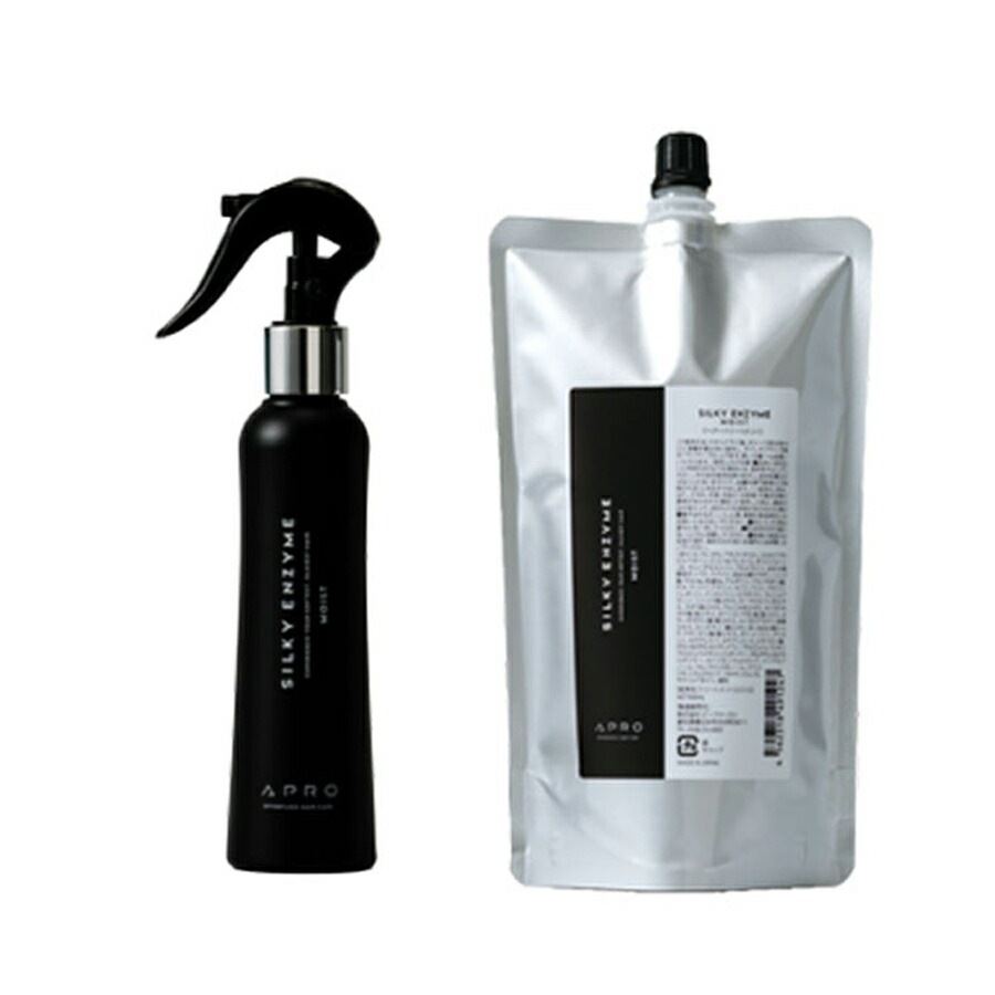 apro シルキーエンザイム モイスト 150ml（ボトル）＆300ml 詰替え（レフィル） 洗い流さないヘアトリートメント