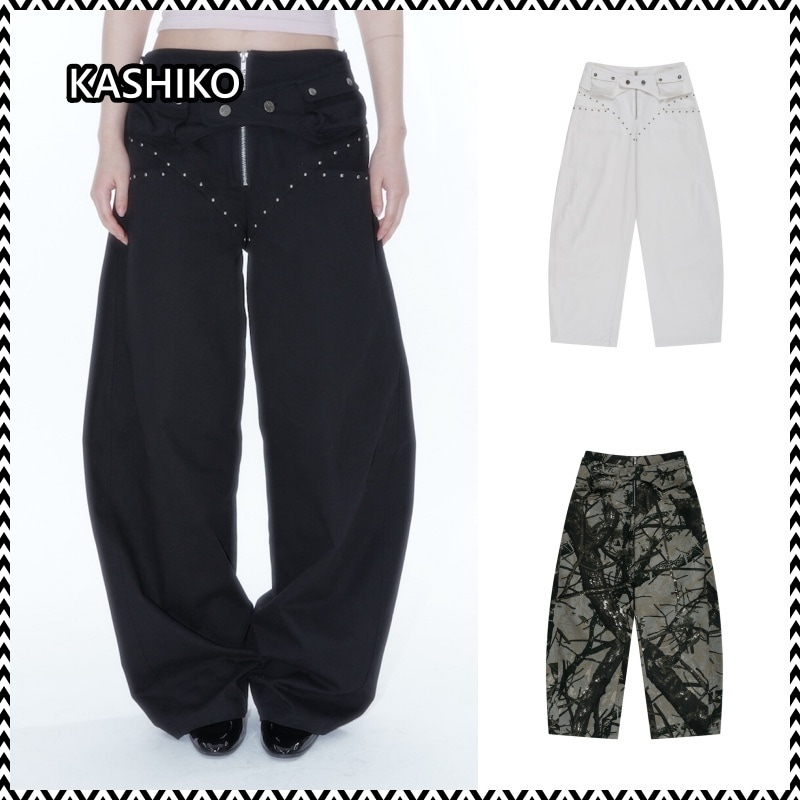 Kashiko Belt Rivet Oval Pants