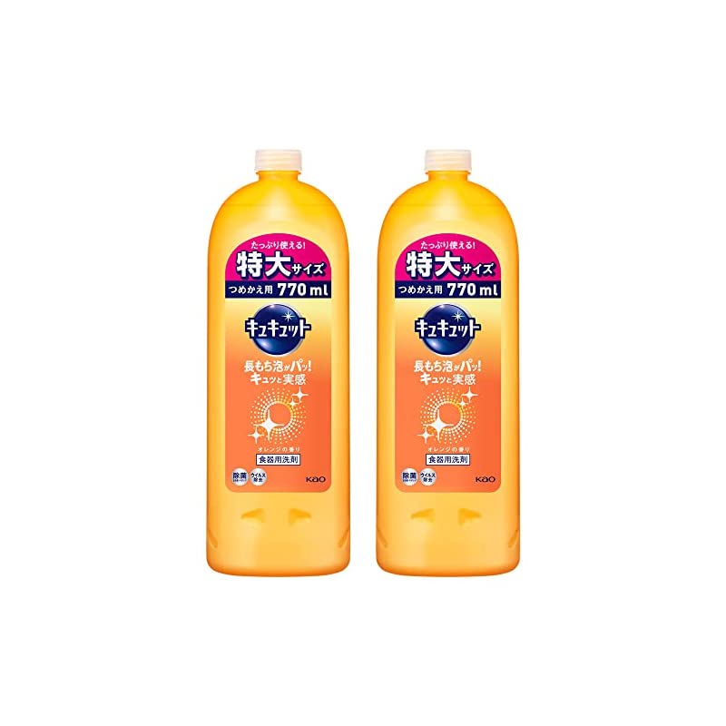 【SALE／55%OFF】 まとめ買い キュキュット 食器用洗剤 オレンジの香り 詰め替え 770ml 超人気新品 2個