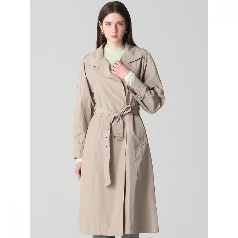 [Shis Miss] ミニマル隠しボタンベルト付きトレンチコート (価格:428,000ウォン)