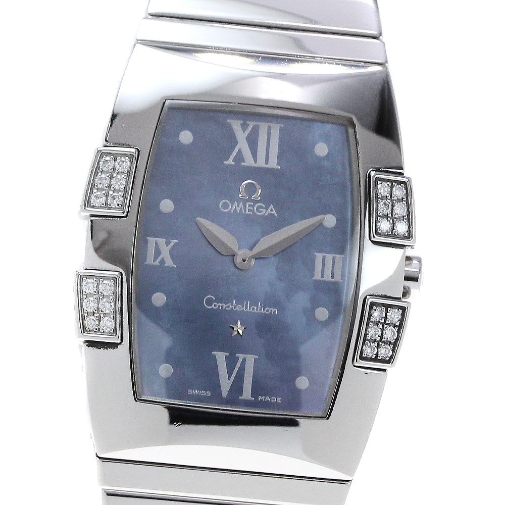 オメガ OMEGA 1586.72 コンステレーション クアドレラ ダイヤベゼル クォーツ レディース 良品 _838301【中古】