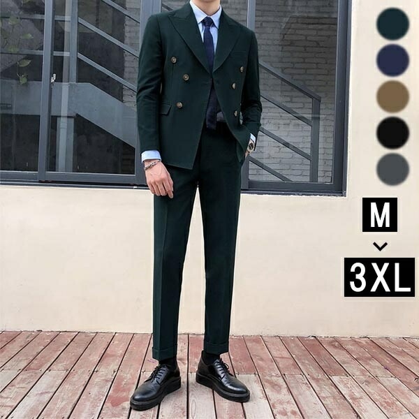 メンズ スーツ 二つボタン ビジネススーツ suit 細身 スリムスーツ フォーマルスーツ 紳士服 二次会 結婚式 卒業式 入学式 面接 通勤 パーティー カジュアルスーツ おしゃれ 無地 春 秋 上