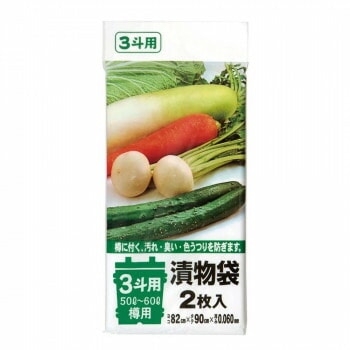 ジャパックス 漬物袋 3斗用(50L60L) 透明 2枚x10冊x6袋 TK04