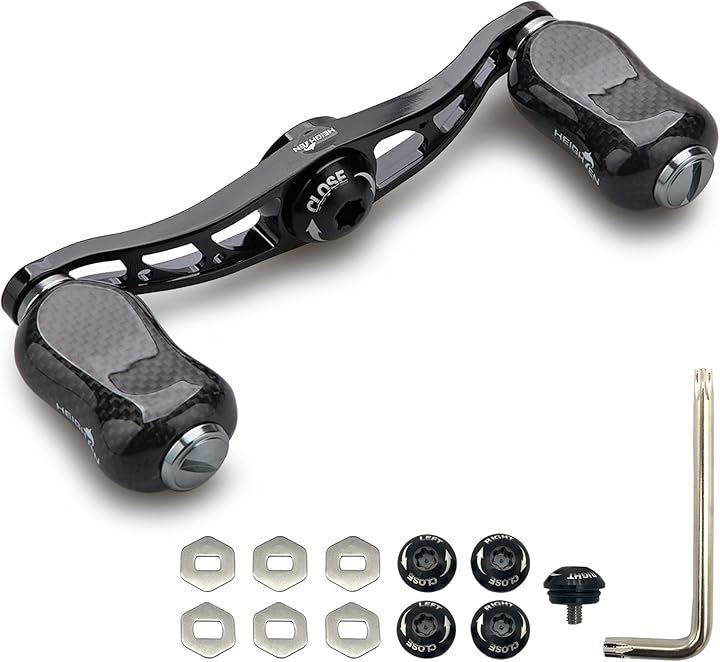 88mm リール ハンドル 21mm カーボンノブ搭載 シマノ SHIMANO ダイワ DAIWA アブ Abu 通用 ベイトリール Arch Gourd( ブラック＆ガンメタル)