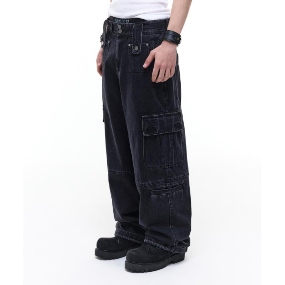 OPUS0012 Op 09 LIQUID CARGO PANTS BLACK OP4A1D6000BLK